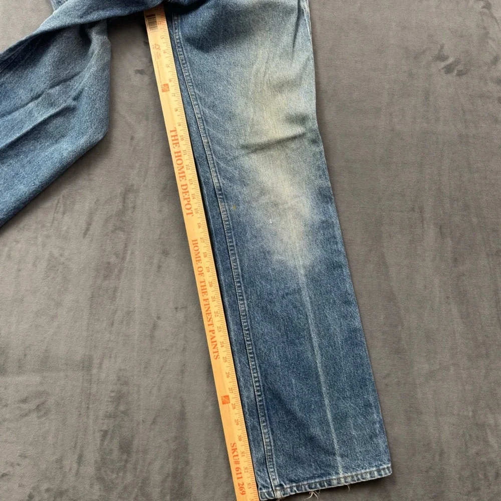 Vintage Levis 517 Orange Tab Jeans Men 34x34 Made in USA Blue Bootcut 20517-0217